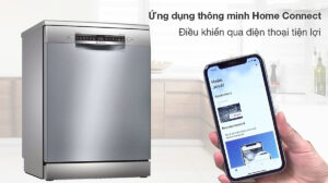 Máy rửa bát Bosch SMS4HCI48E điều khiển mọi tính năng từ xa qua kết nối Home Connect