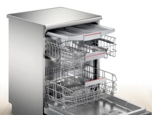 Hệ 3 giàn rửa cơ động trên máy rửa bát Bosch SMS4ECI14E