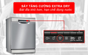 Máy rửa bát Bosch SMS4HCI48E với công nghệ sấy tăng cường cho khả năng sấy khô hoàn hảo