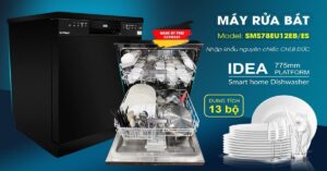 Eurosun SMS78EU12EB với dung tích chứa 13 bộ đồ ăn Châu Âu