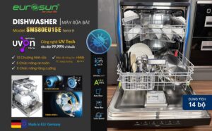 Máy rửa bát SMS80EU15E cao cấp nhất thương hiệu Eurosun