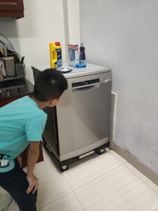 Lắp đặt Bosch SMS4EVI14E anh Nhân - Lý Nhân - Hà Nam