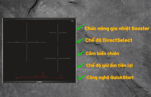 Bếp từ 3 vùng nấu Bosch PID675DC1E với nhiều tiện ích thông minh