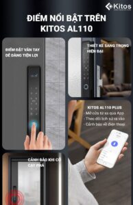 Khóa vân tay Kitos KT-AL110 với nhiều điểm nổi bật