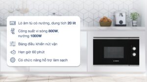 Lò vi sóng Bosch BEL520MS0K với nhiều đặc điểm nổi trội