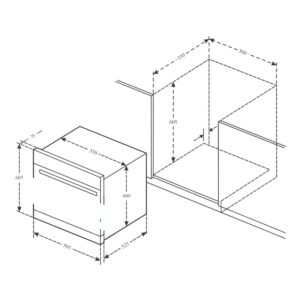 Kích thước lắp đặt sản phẩm Texgio TGWFD78GB