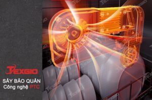Texgio TGWFD78GB công nghệ sấy khí nóng PTC độc quyền