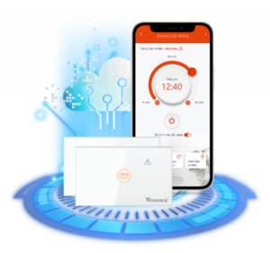Công tắc thông minh bình nước nóng Vconnex sử dụng truyền thông Wifi 2.4GHz và Bluetooth Mesh