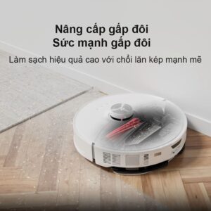 S8 MaxV Ultra với chổi caosu kép làm sạch hiệu quả