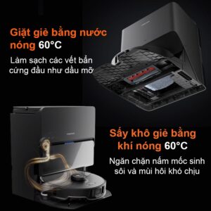Tự động giặt giẻ và sấy khô khí nóng