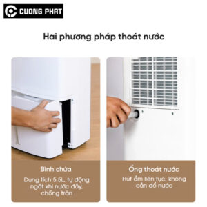 Tiện lợi với 2 chế độ thoát nước linh hoạt